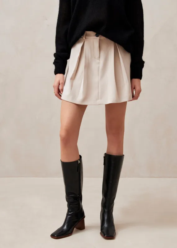 Carline Beige Skirt sold by Alohas