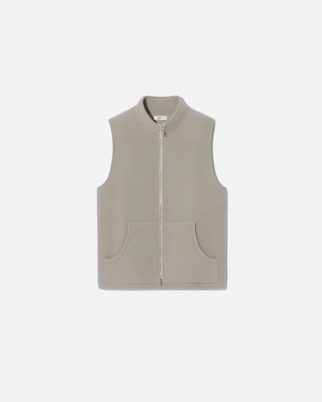 Fleece gilet full zip fog made by Rier