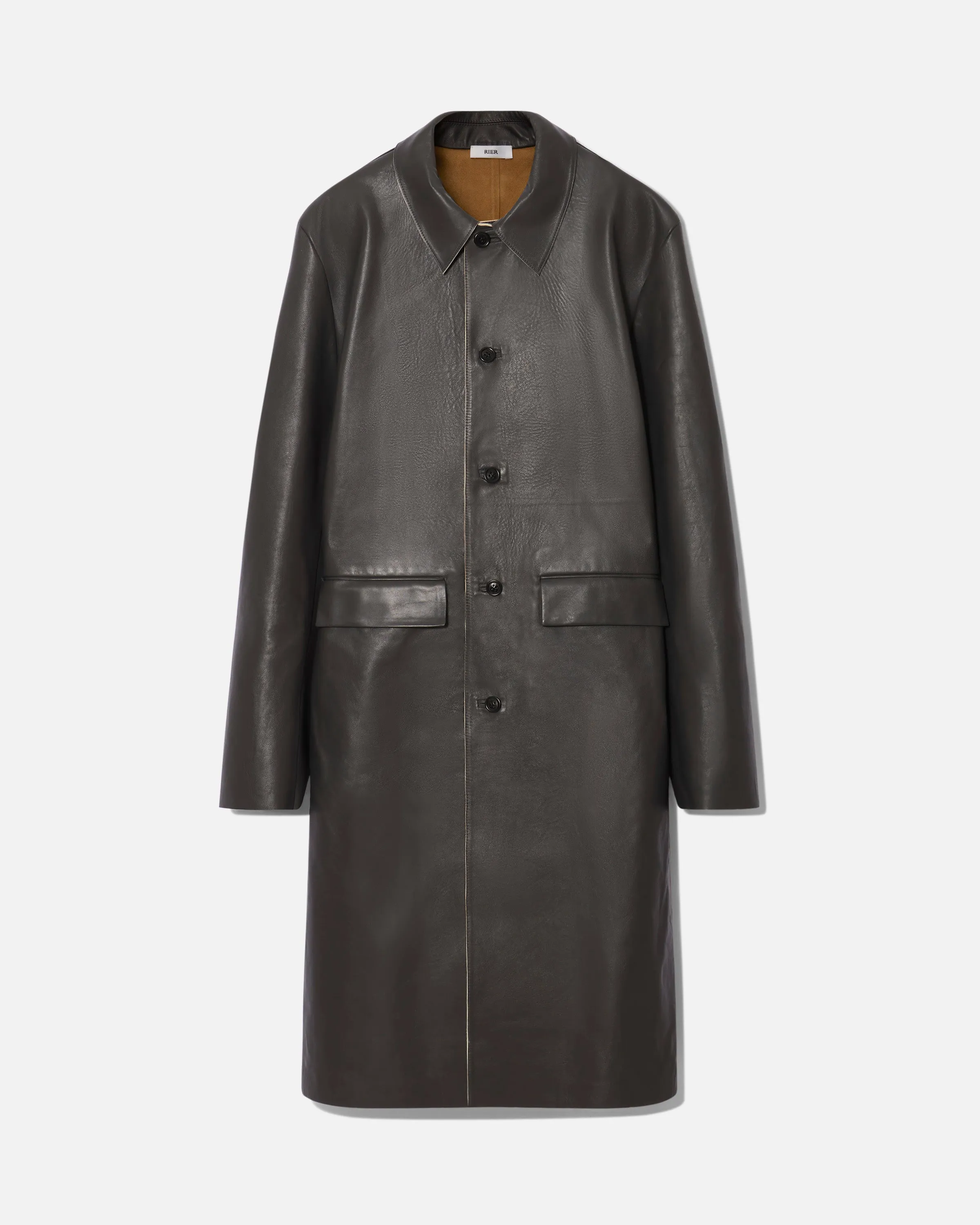 Bonded leather coat ardoise sold by Rier