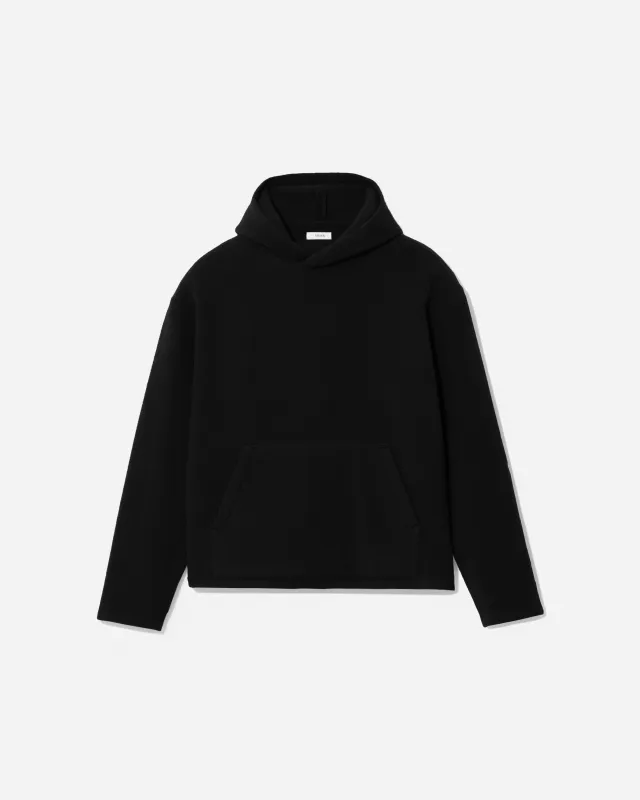 Fleece hoodie black made by Rier