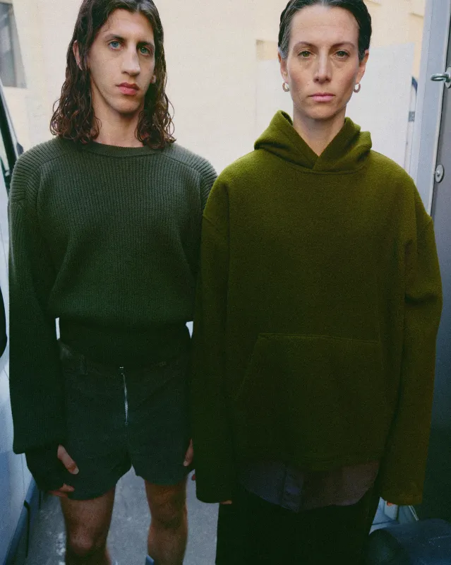 Fleece hoodie soil made by Rier