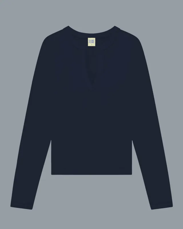 IMAN LONGSLEEVE | Navy made by FLORE FLORE