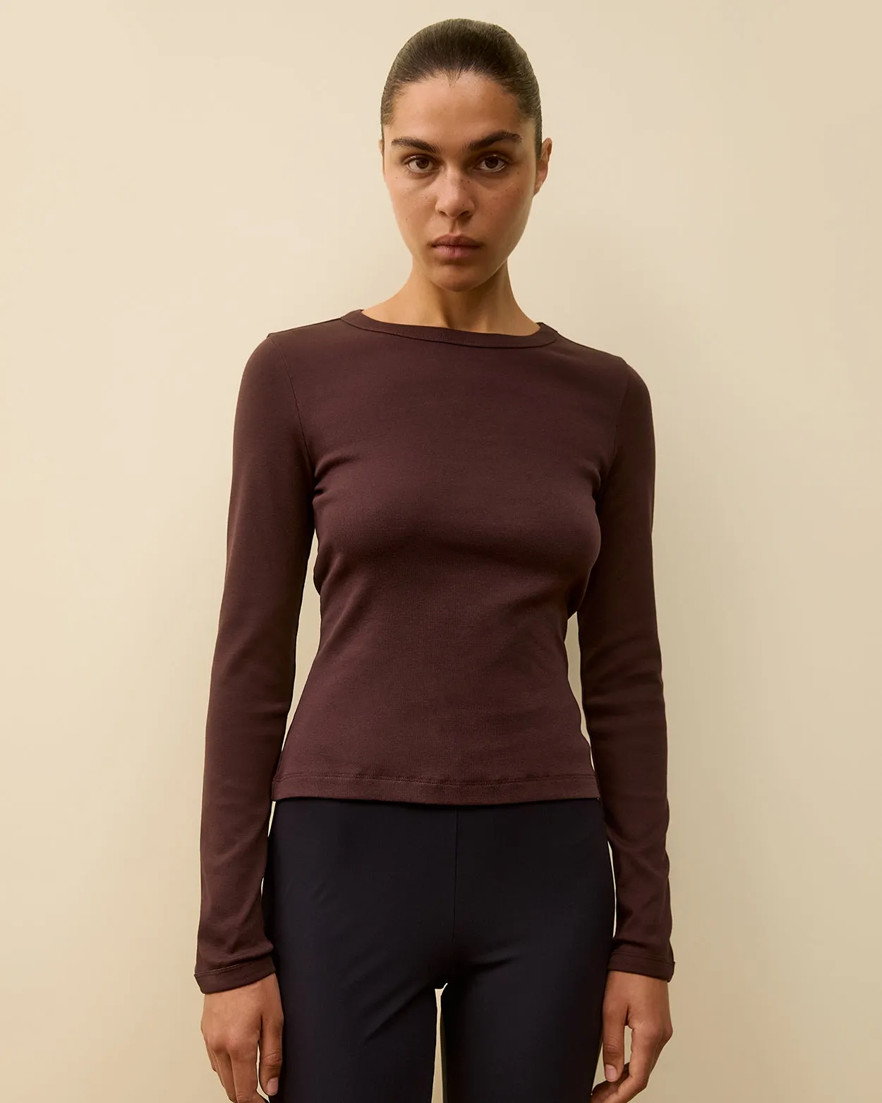 MAX TEE | Choco Plum sold by FLORE FLORE