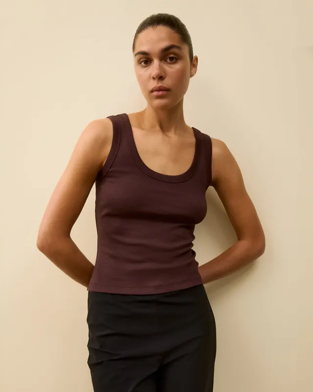 HILLIE TANK | Choco Plum made by FLORE FLORE