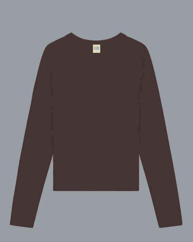 DEWI LONGSLEEVE | Choco Plum made by FLORE FLORE