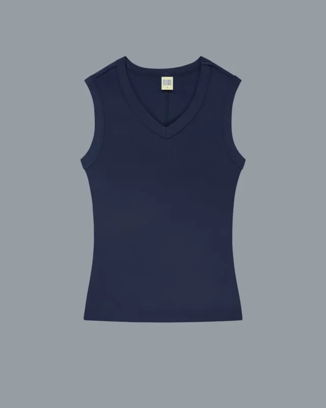 JILL TANK | Navy made by FLORE FLORE