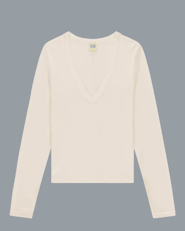 DEWI LONGSLEEVE | Off White made by FLORE FLORE