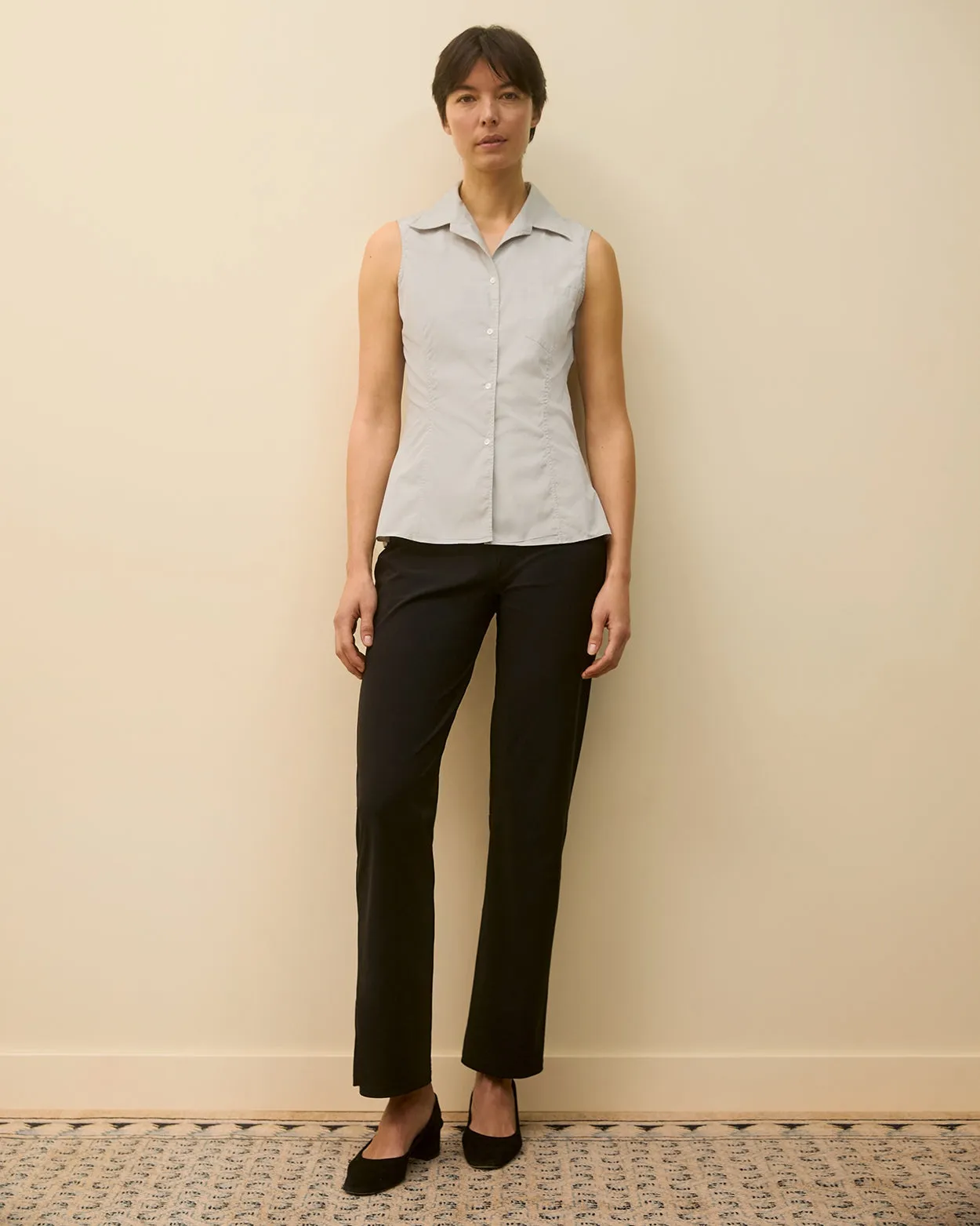 ROSIE SLEEVELESS SHIRT | Grey sold by FLORE FLORE product image thumbnail 4