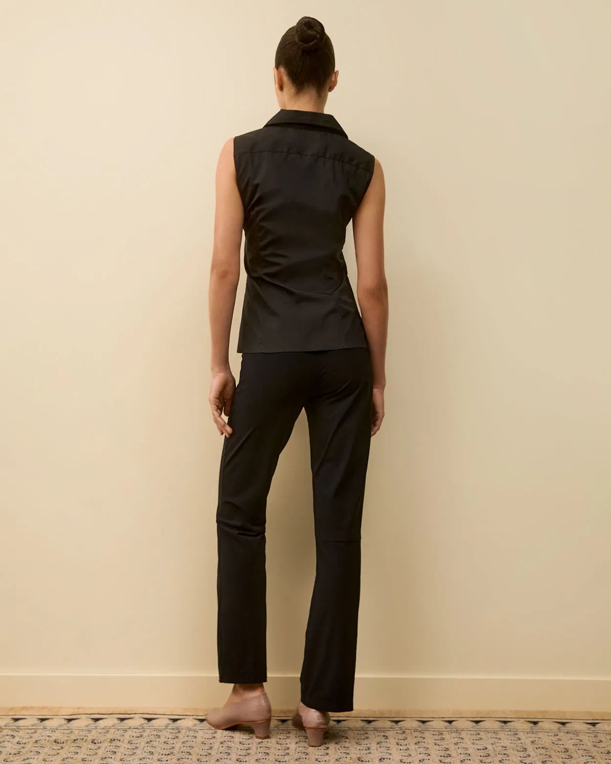ROSIE SLEEVELESS SHIRT | Black sold by FLORE FLORE product image thumbnail 3