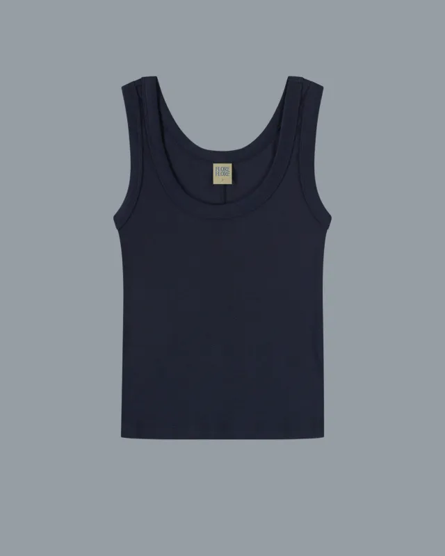 HILLIE TANK | Navy made by FLORE FLORE