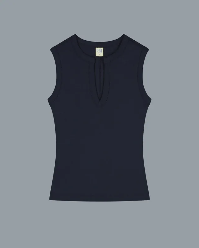 IMAN TANK | Navy made by FLORE FLORE