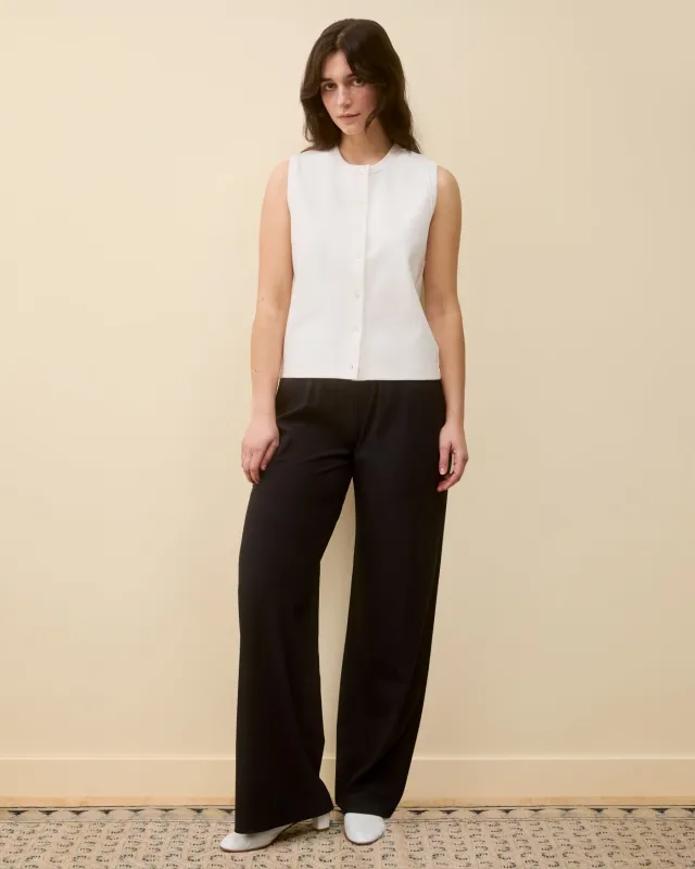 POPPY SLEEVELESS CARDIGAN | White made by FLORE FLORE