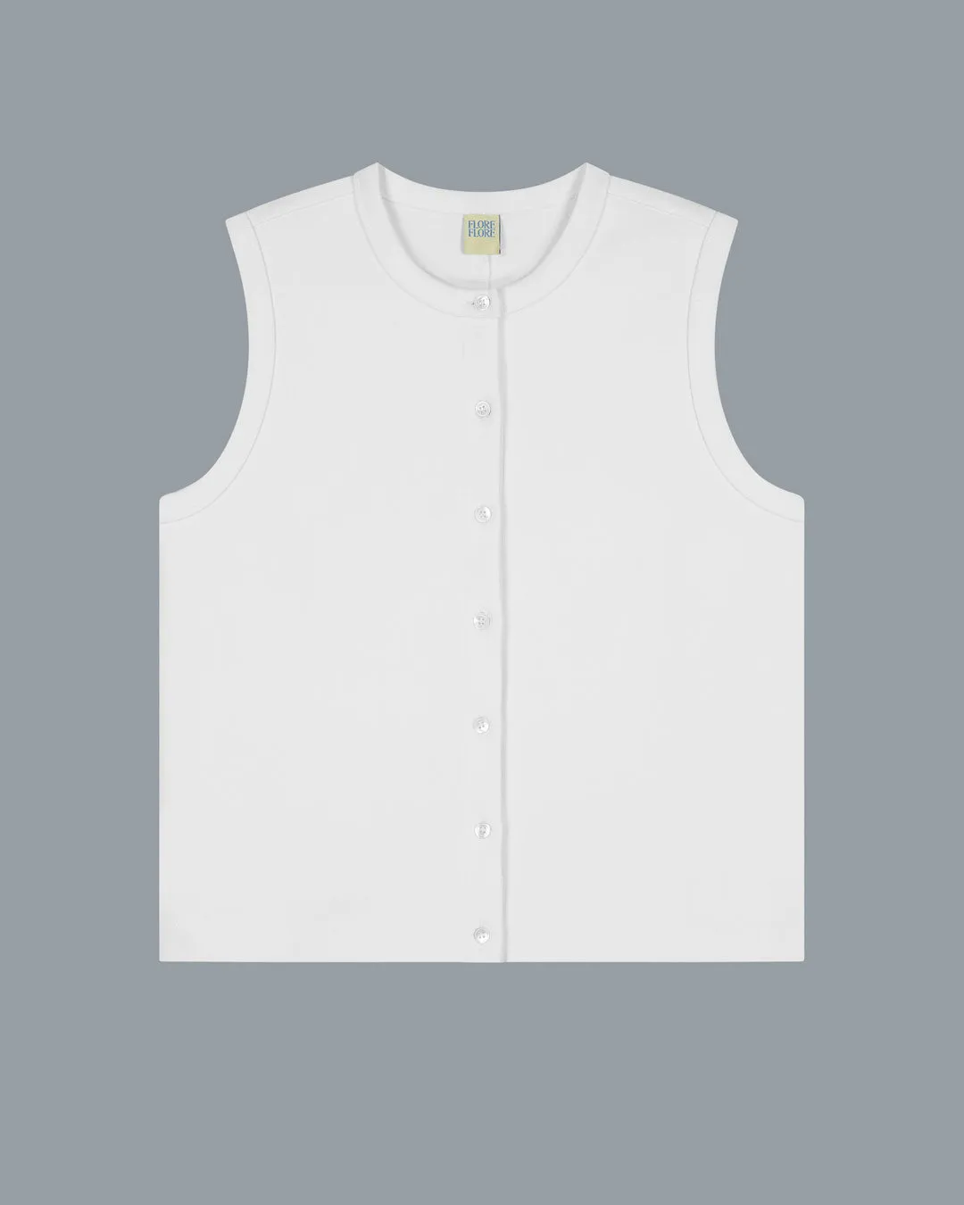 POPPY SLEEVELESS CARDIGAN | White sold by FLORE FLORE product image thumbnail 5