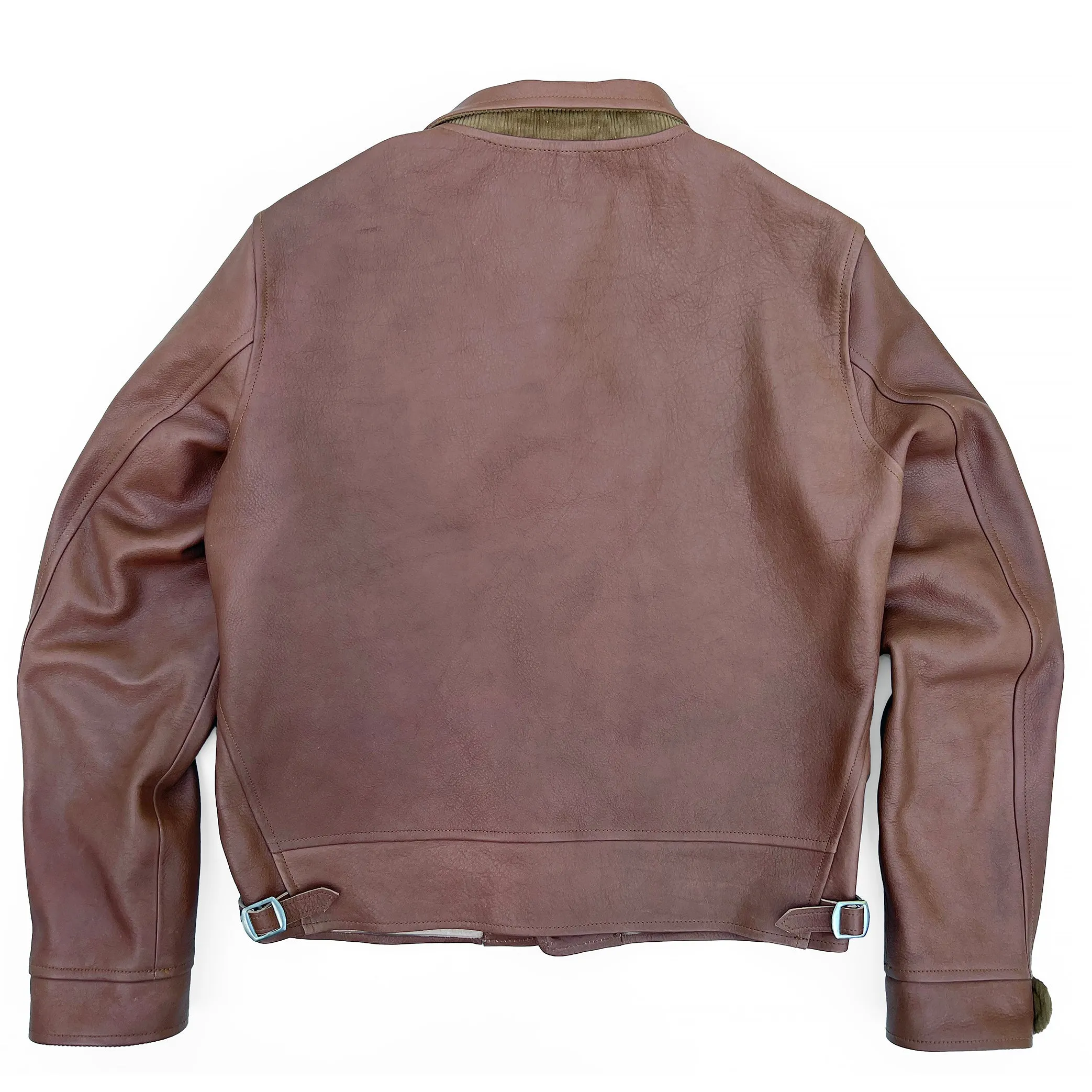Campus "Stud" Jacket - "Bison" - Brown Veg-Tan Leather sold by Mister Freedom product image thumbnail 3