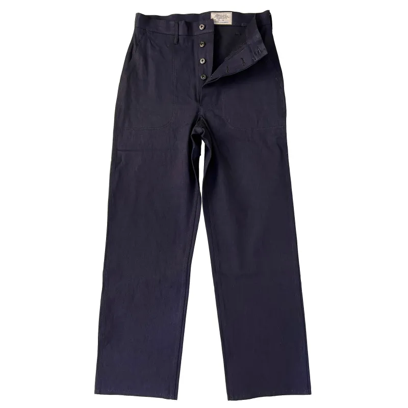 "Driver" Trousers - Indigo Jelt Twill made by Mister Freedom