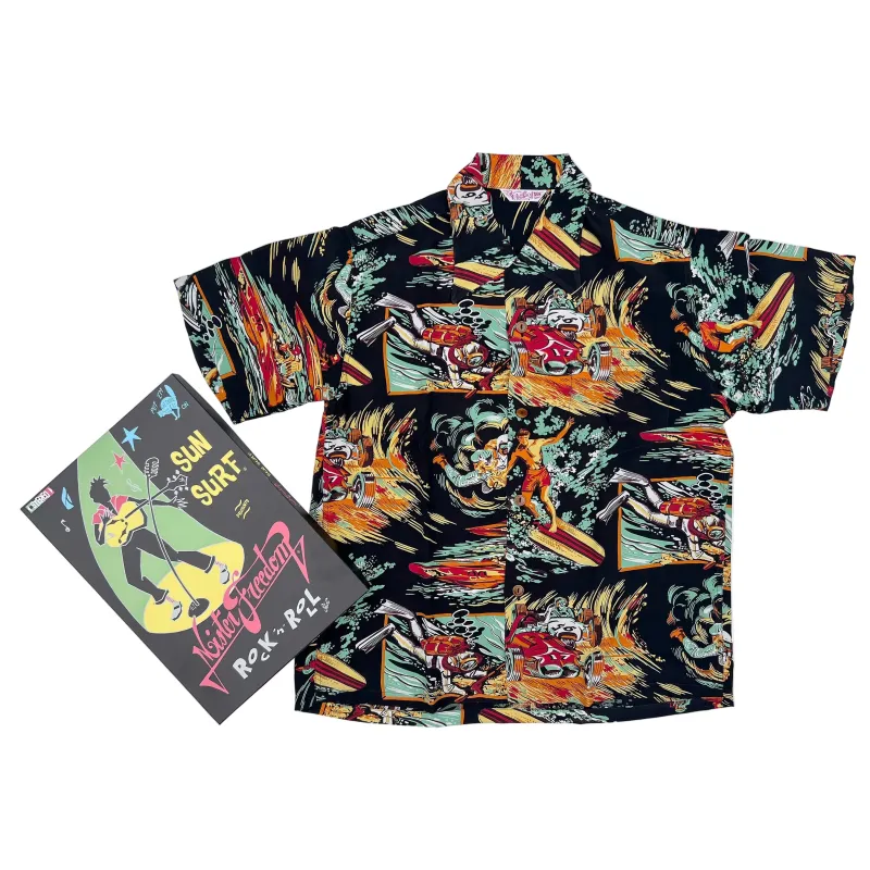 Rock 'n' Roll Shirt "Action Packed" Type II - Black made by Mister Freedom