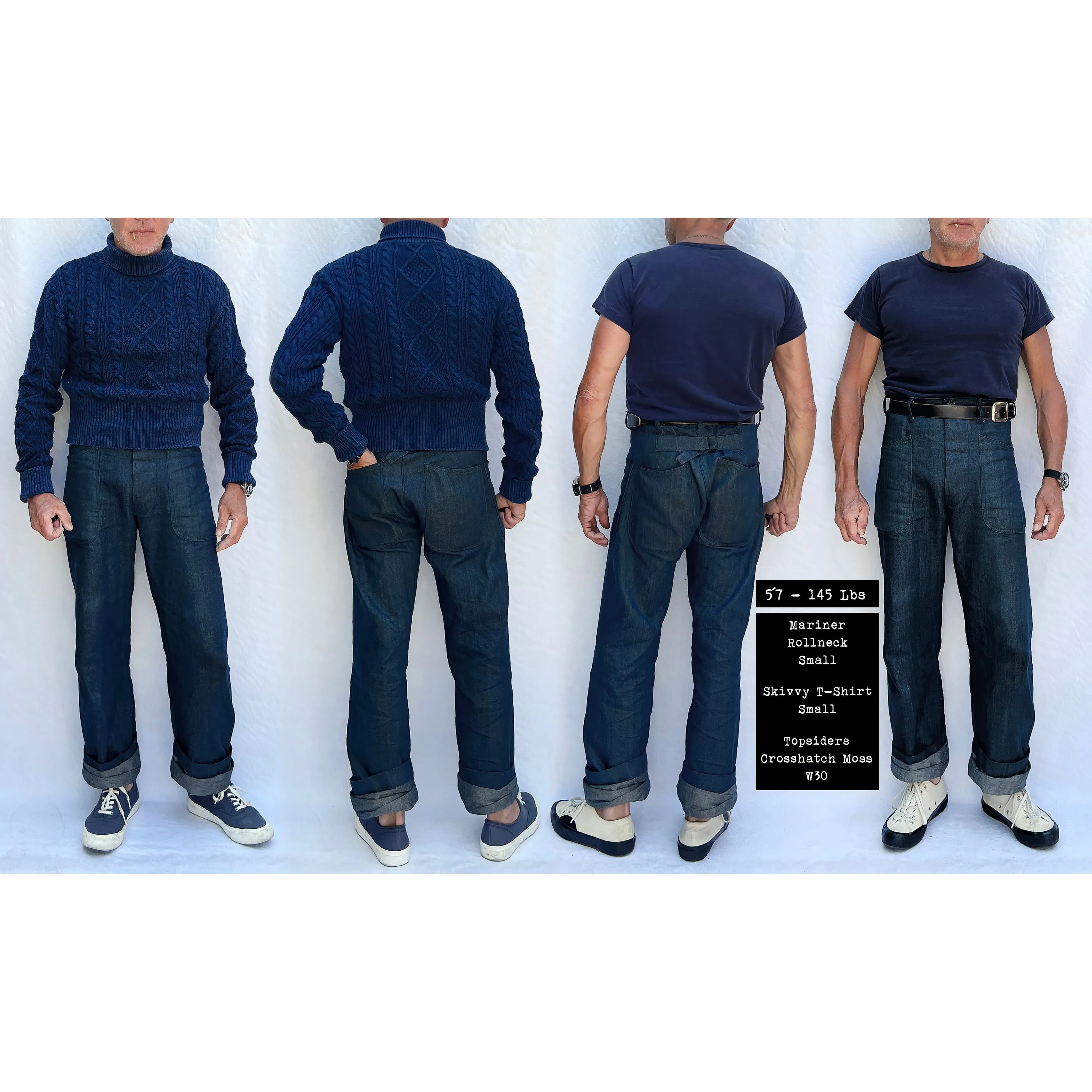 Mariner Sweater Roll-Neck - Indigo sold by Mister Freedom product image thumbnail 5