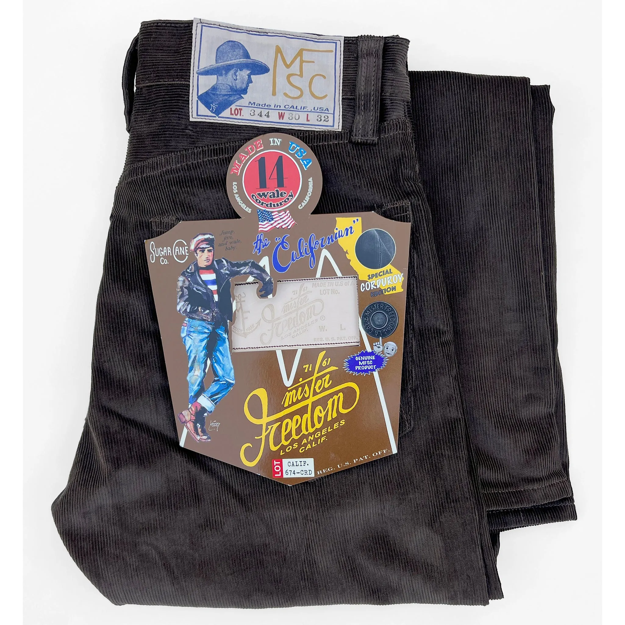 Californian Lot674 - Brown Corduroy (Slim Leg) sold by Mister Freedom product image thumbnail 5