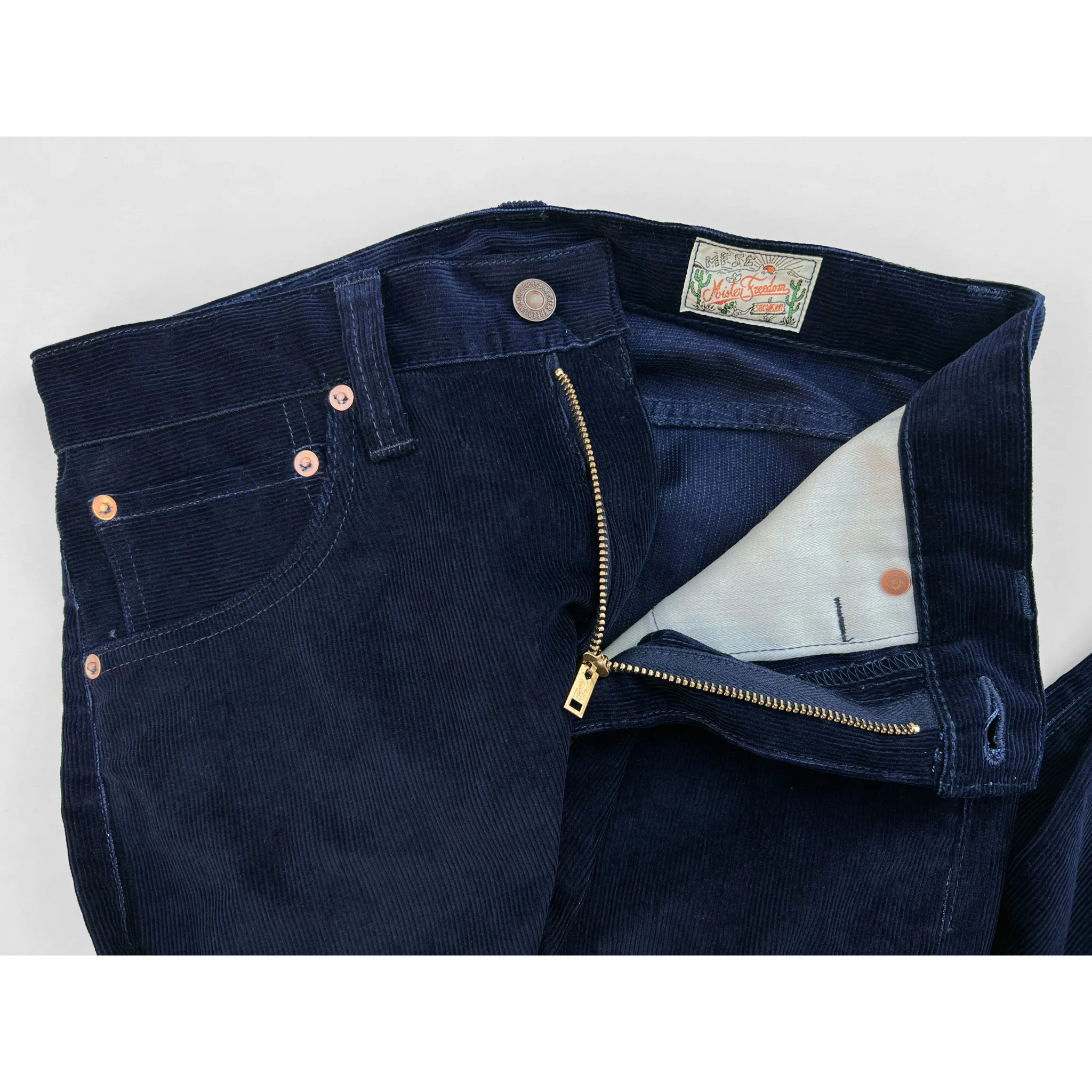 Californian Lot674 - Indigo Corduroy (Slim Leg) sold by Mister Freedom product image thumbnail 4
