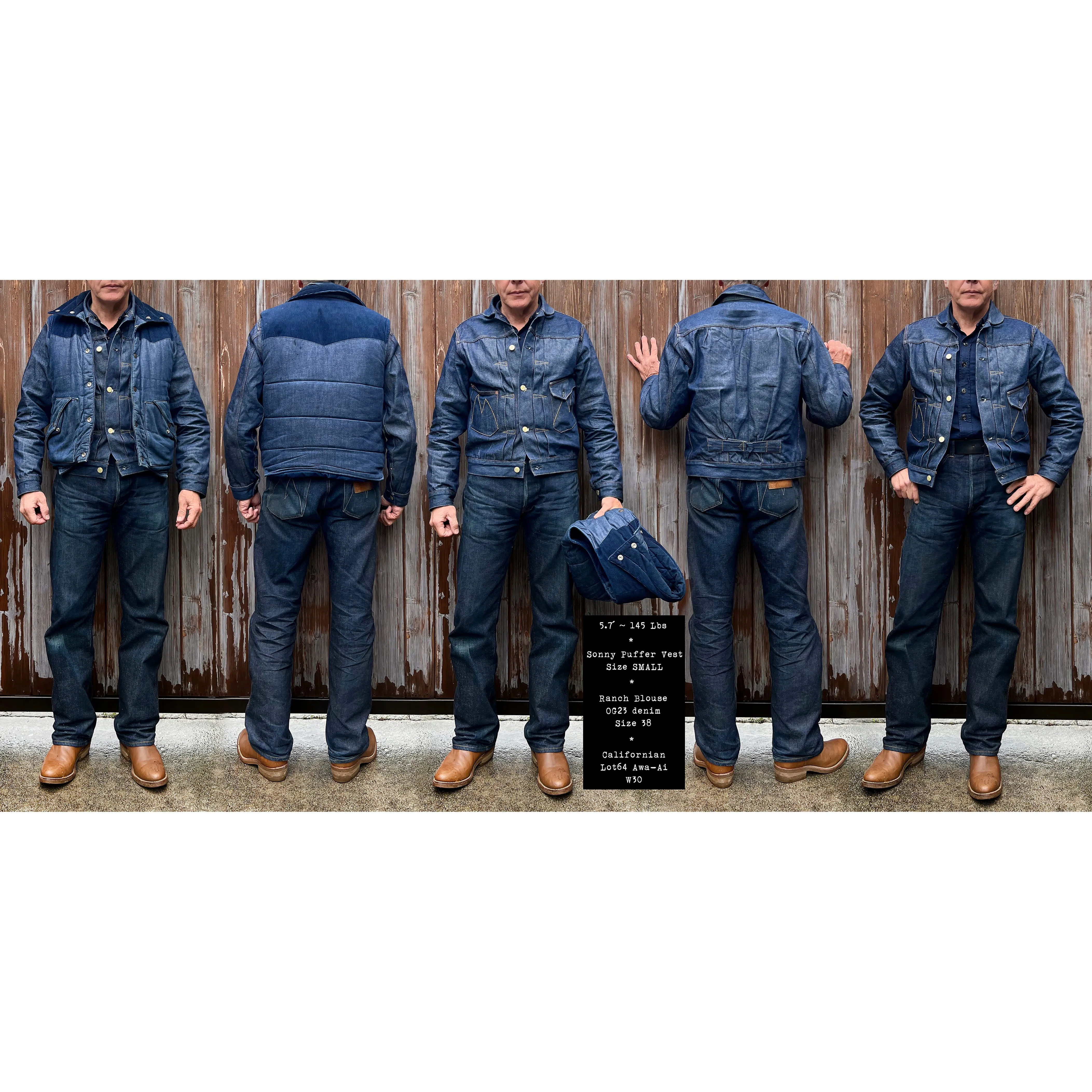 Sonny Puffer Vest - Navy sold by Mister Freedom product image thumbnail 3