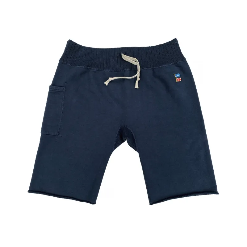 SWEATPANTS CUT-OFFS - Prussian Blue made by Mister Freedom