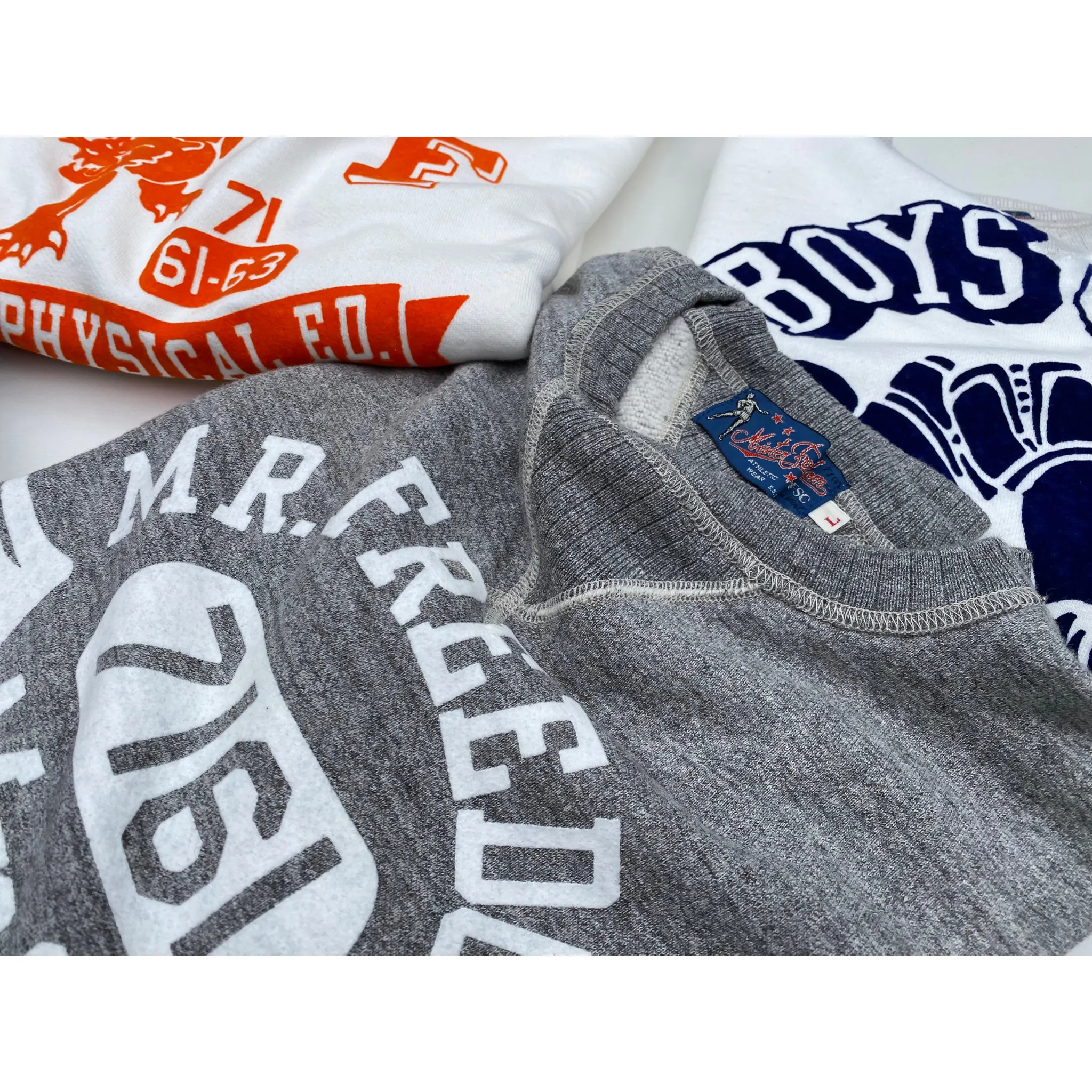 The Medalist Sweatshirt - White "Boys Club" Flock Print sold by Mister Freedom product image thumbnail 5