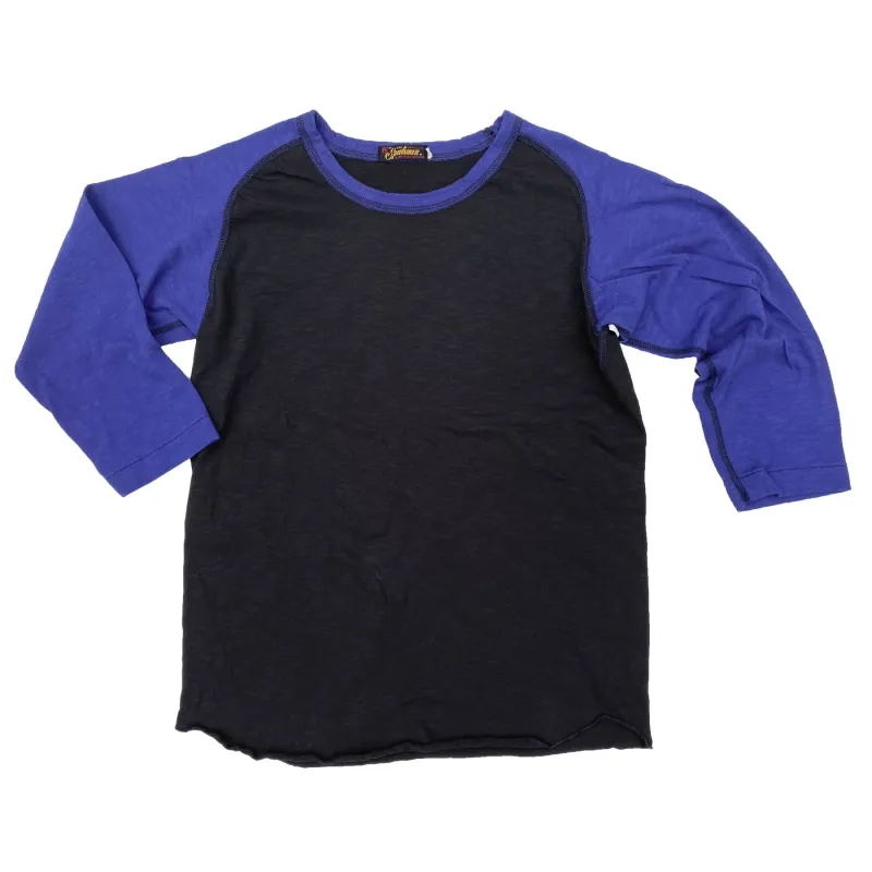 Ball Tee - Black/Blue made by Mister Freedom