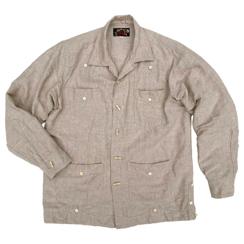 Meridana Shirt - Oatmeal Chambray - Warehouse - Last One - Size Small made by Mister Freedom