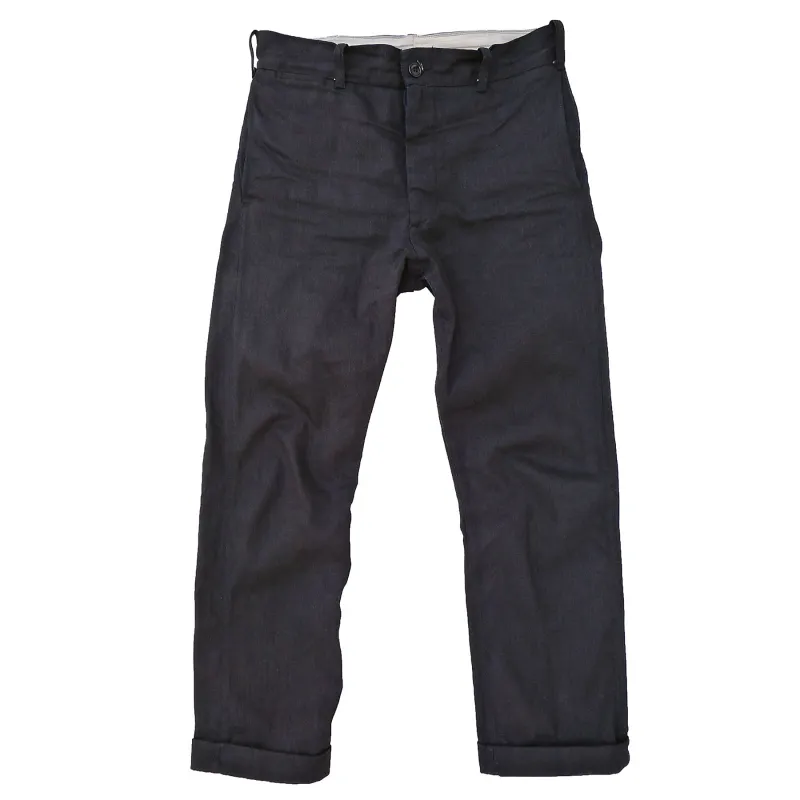 Continental Trousers - JC Black Coated Denim Warehouse - Last One - Size 38 made by Mister Freedom
