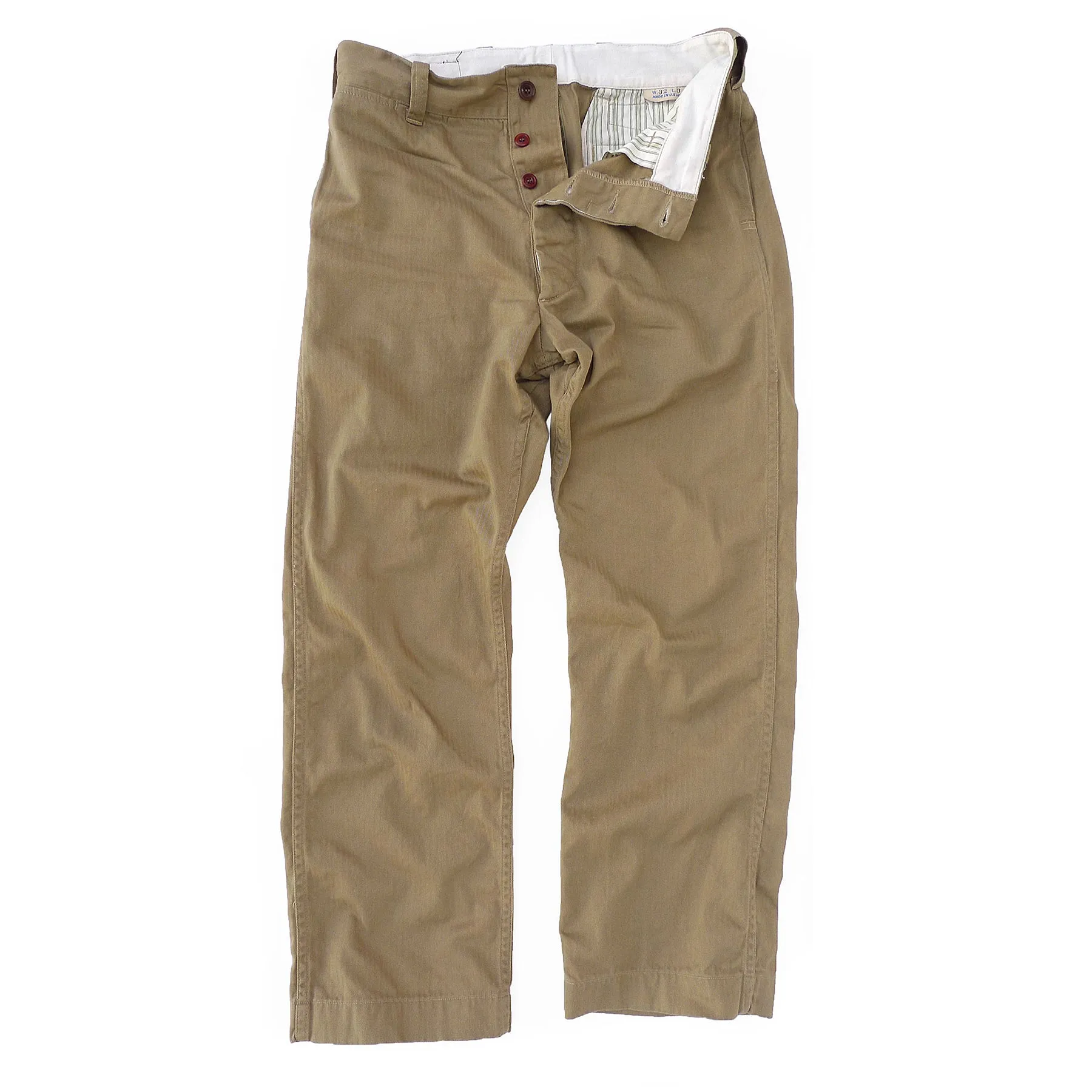 Sportsman Chinos - NOS Khaki HBT - Warehouse - Last One - Size 28 sold by Mister Freedom