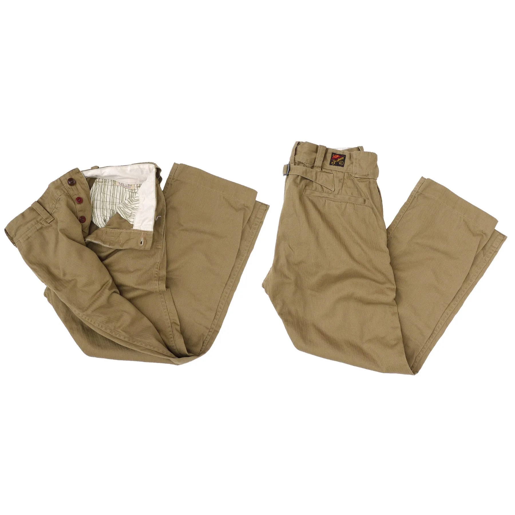 Sportsman Chinos - NOS Khaki HBT - Warehouse - Last One - Size 28 sold by Mister Freedom product image thumbnail 5