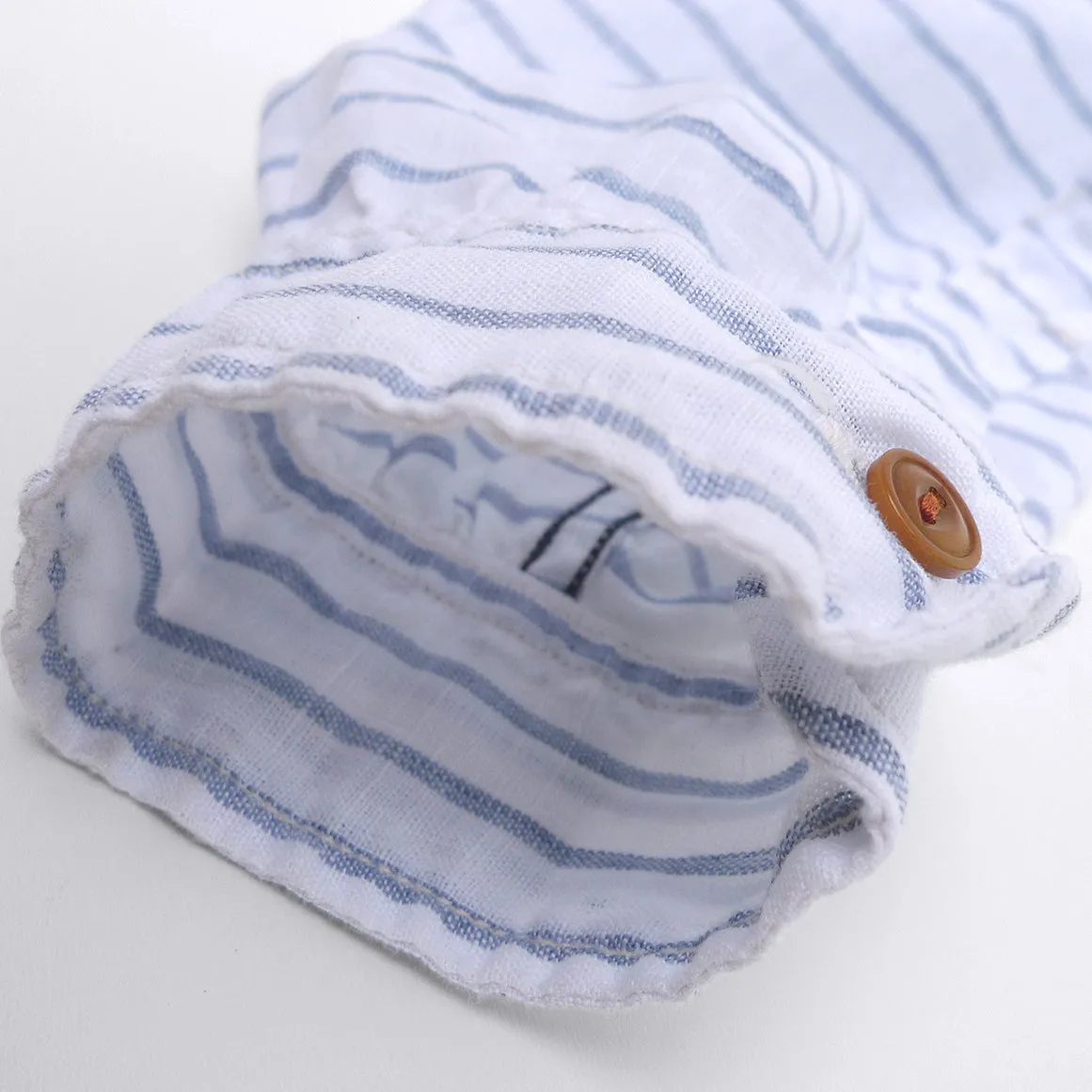 Berkeley Shirt L/S - Linen Stripe - Last One - Size Small sold by Mister Freedom product image thumbnail 4