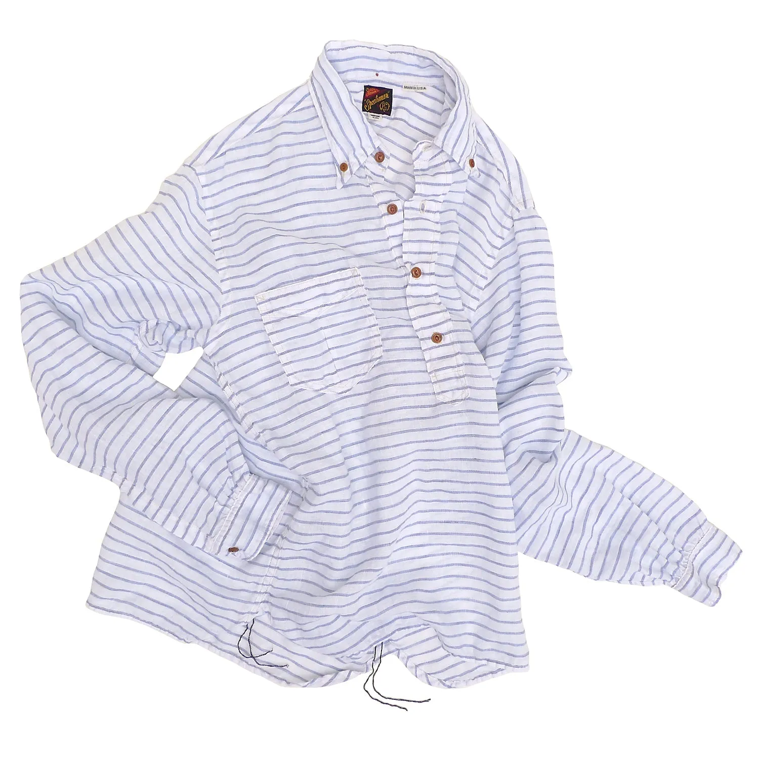 Berkeley Shirt L/S - Linen Stripe - Last One - Size Small sold by Mister Freedom product image thumbnail 2
