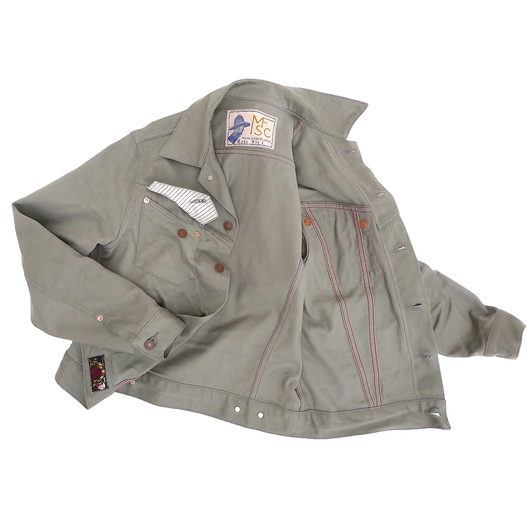 Cowboy Jacket - Sage Pique sold by Mister Freedom product image thumbnail 3