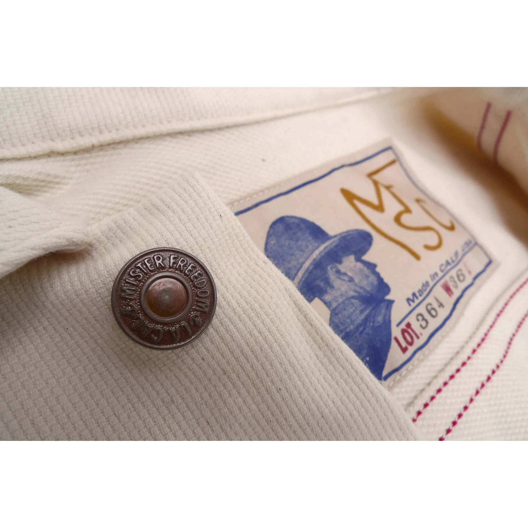 Cowboy Jacket - Wheat Pique - Warehouse sold by Mister Freedom product image thumbnail 5