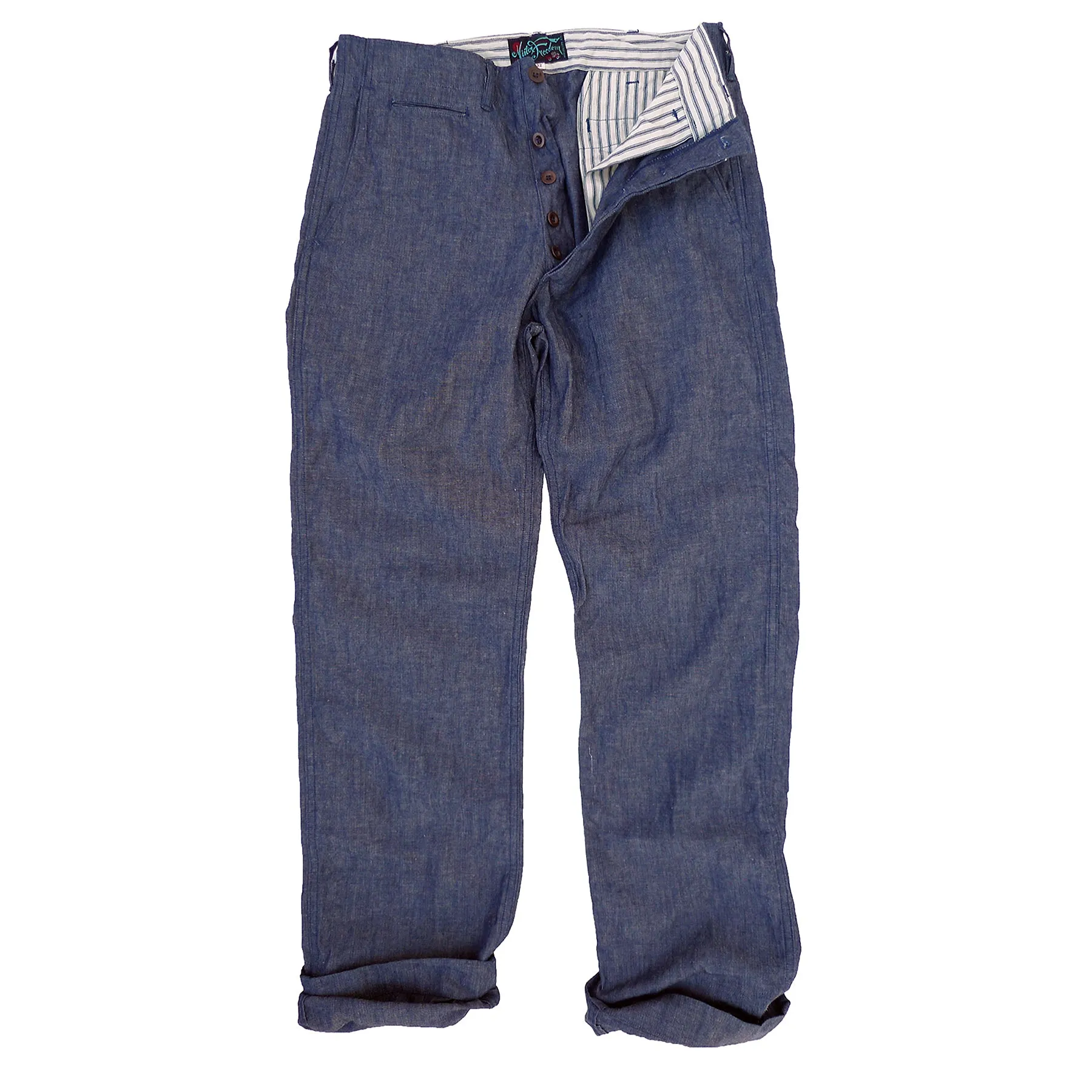 Naval Chinos Type No. 266ic - Chambray sold by Mister Freedom