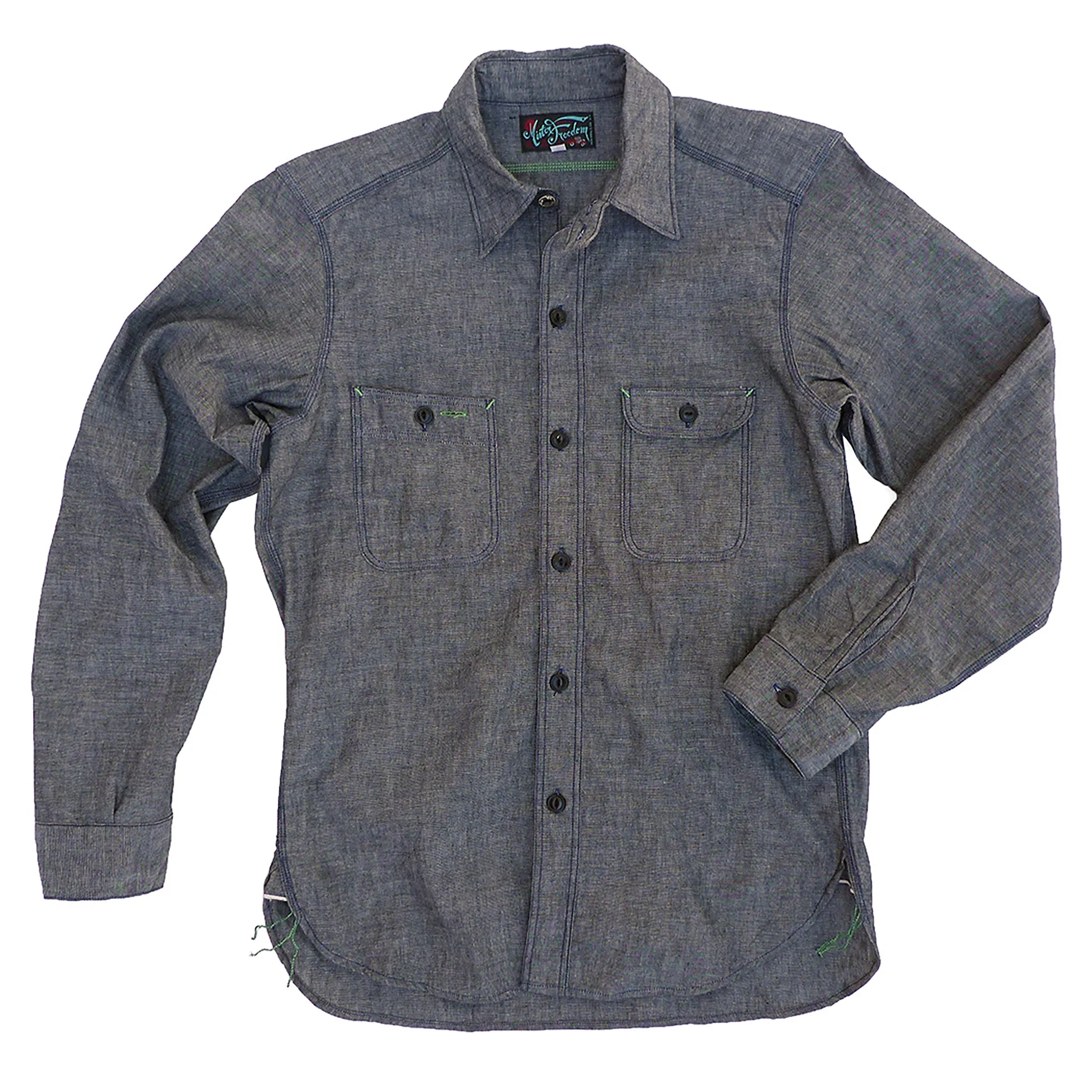 Nixon Shirt - Black Chambray - Warehouse sold by Mister Freedom