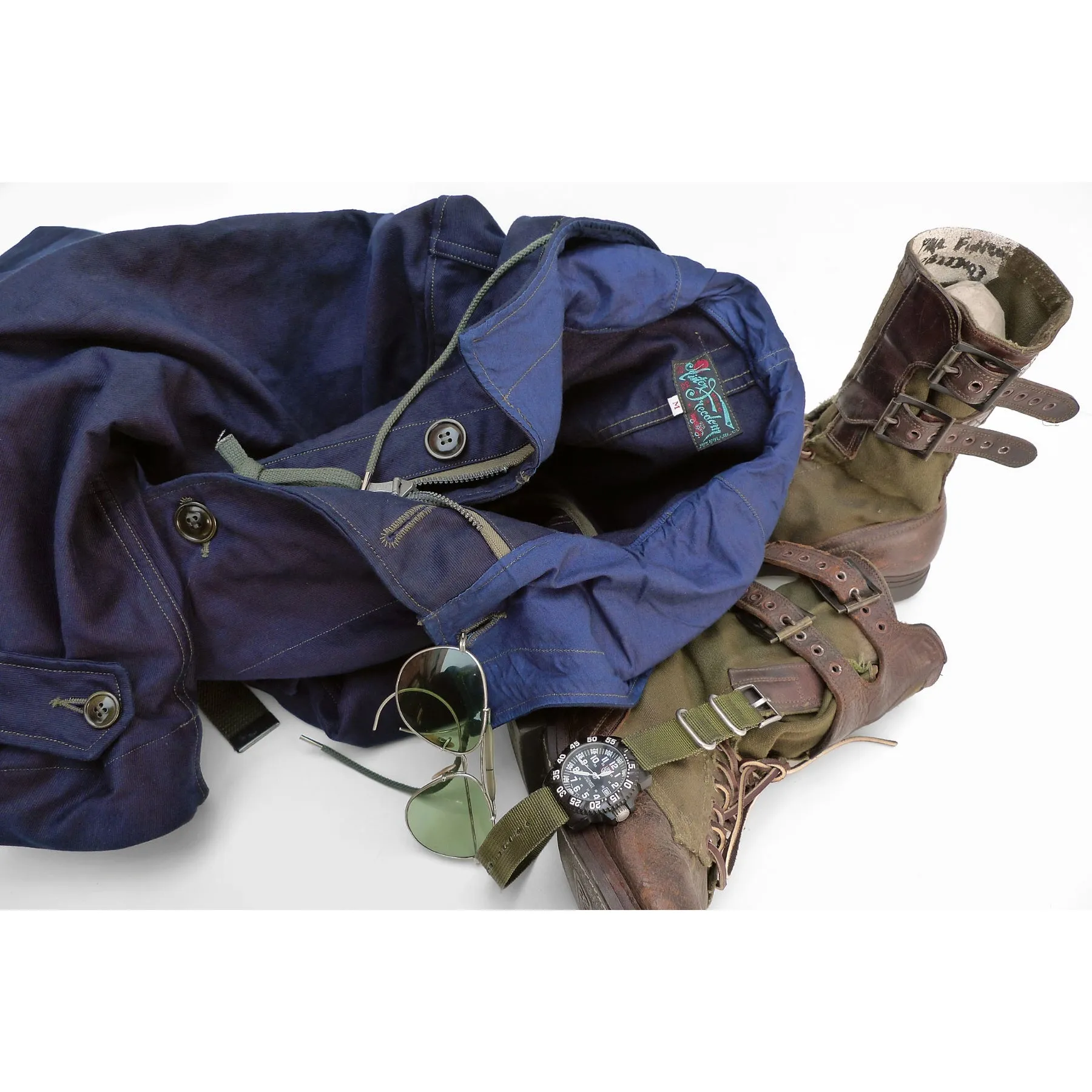 M-17 Parka - Indigo-dyed Jungle Cloth sold by Mister Freedom product image thumbnail 3