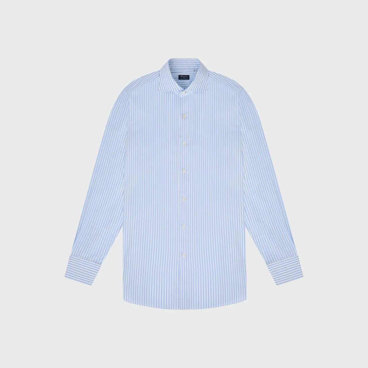 Napoli shirt regular fit cotton poplin stripe Simone collar sold by Finamore