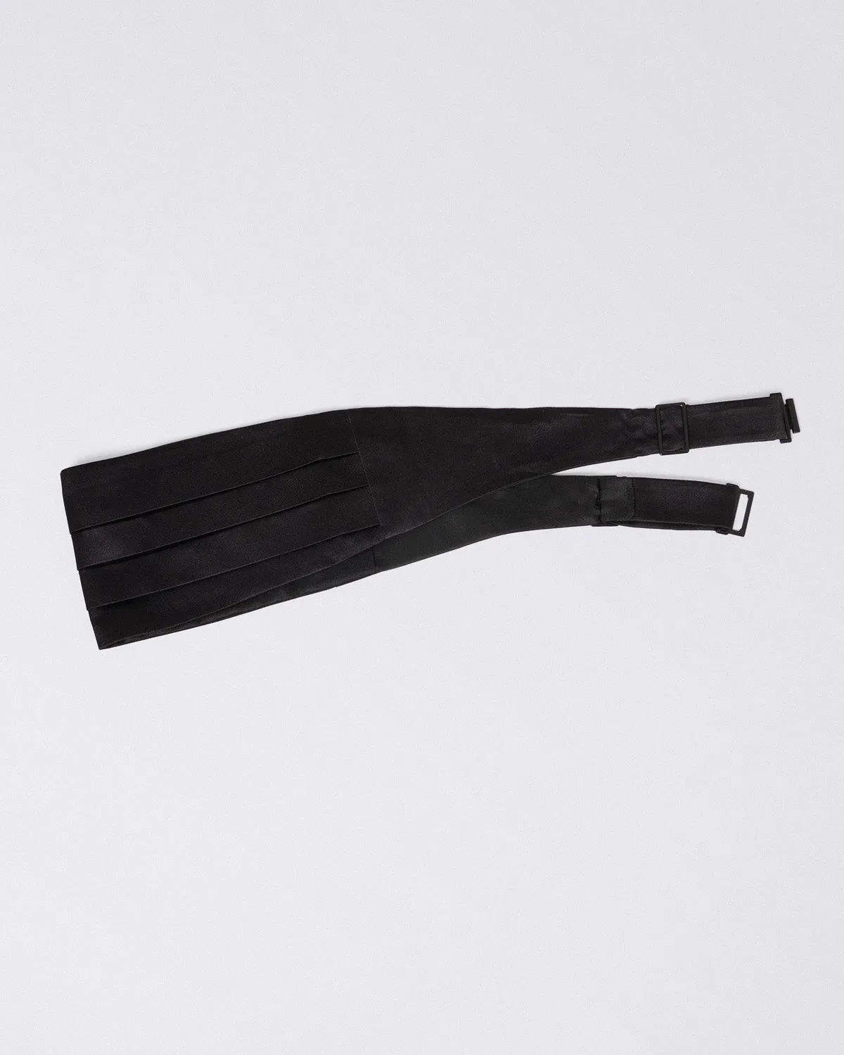 Tuxedo cummerbund handmade in black silk. Adjustable sold by Finamore product image thumbnail 2