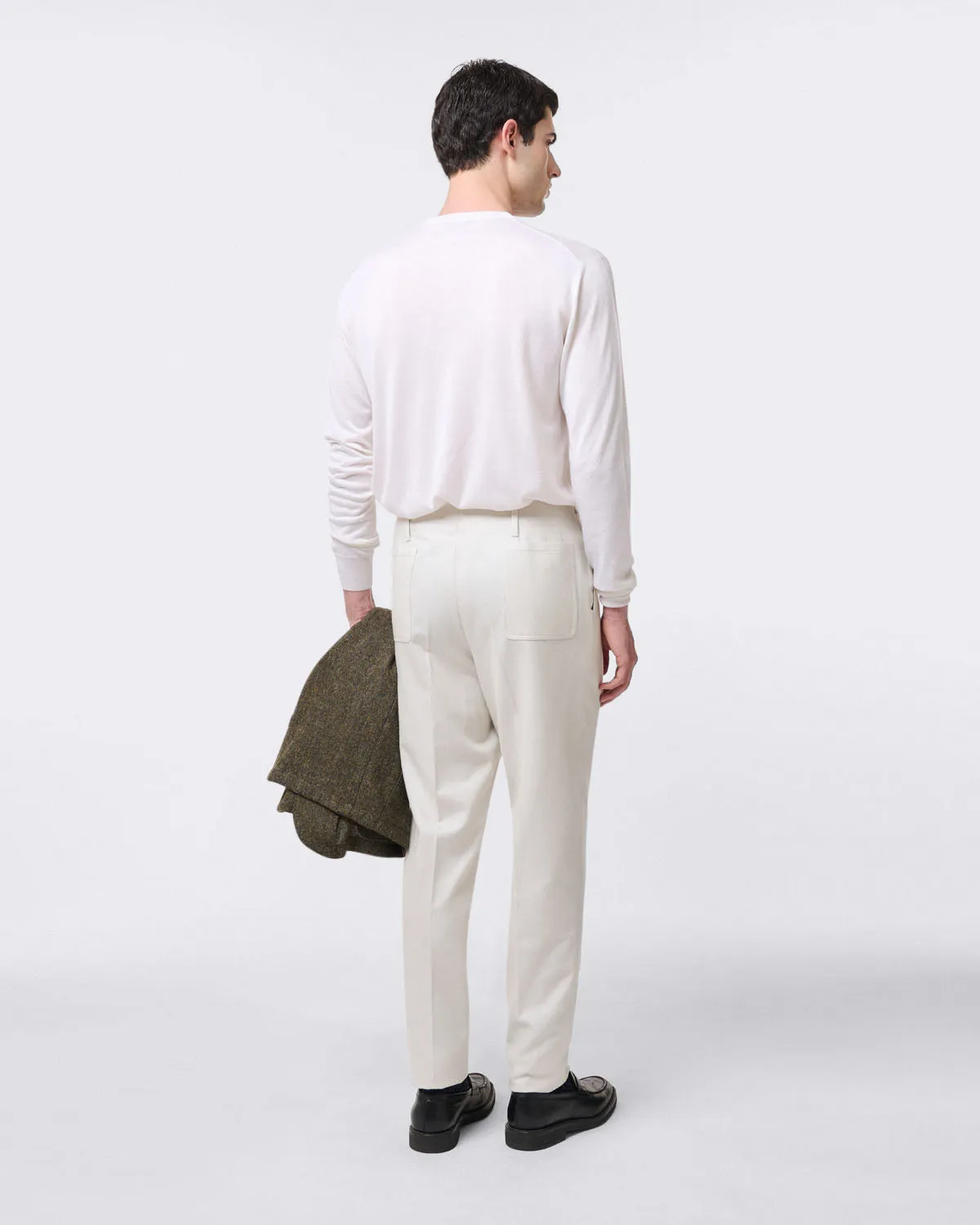 Bogart sports trousers with pleats and patch pockets on the back sold by Finamore product image thumbnail 3
