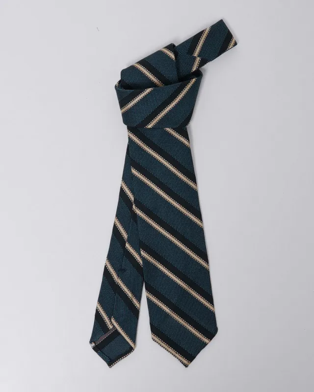 Anversa regimental silk gauze tie, striped, various colors made by Finamore