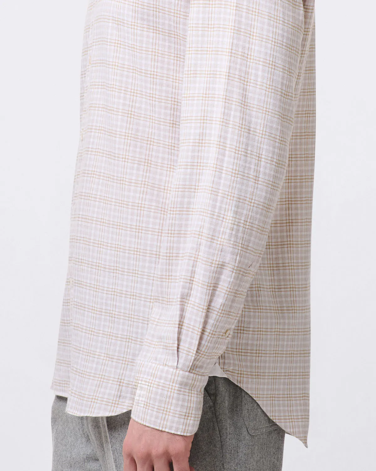 Tokyo slim fit casual shirt in yarn dyed cotton check sold by Finamore product image thumbnail 4