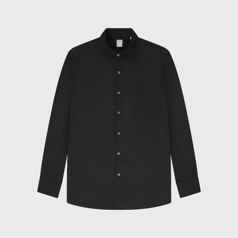 Tokyo sport shirt slim fit linen Luigi collar made by Finamore