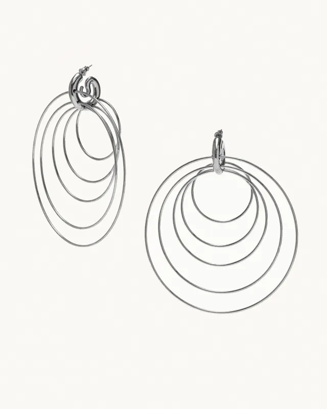 Pierced Serpent Hoops Large made by Panconesi