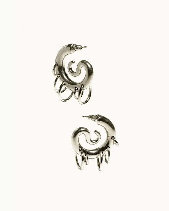 Pierced Serpent Hoops made by Panconesi