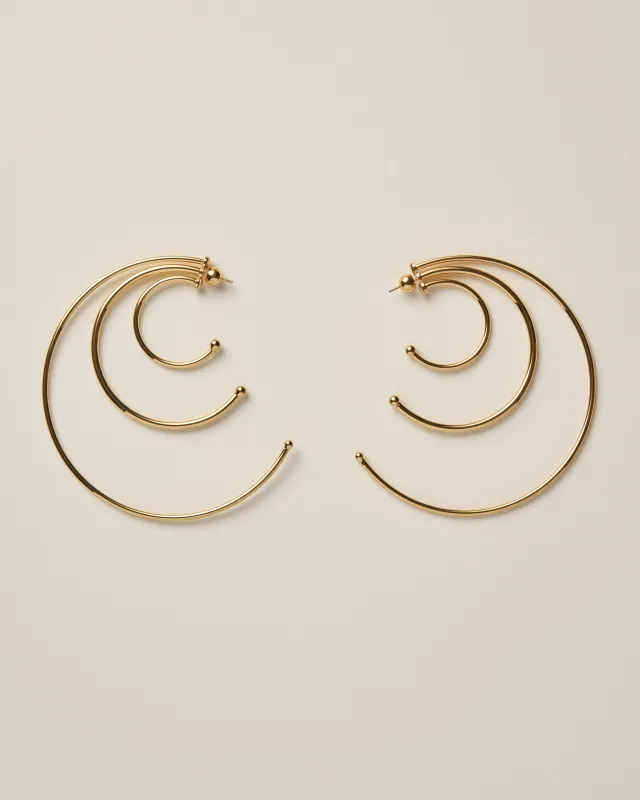 Pierced Solar Hoops Large made by Panconesi