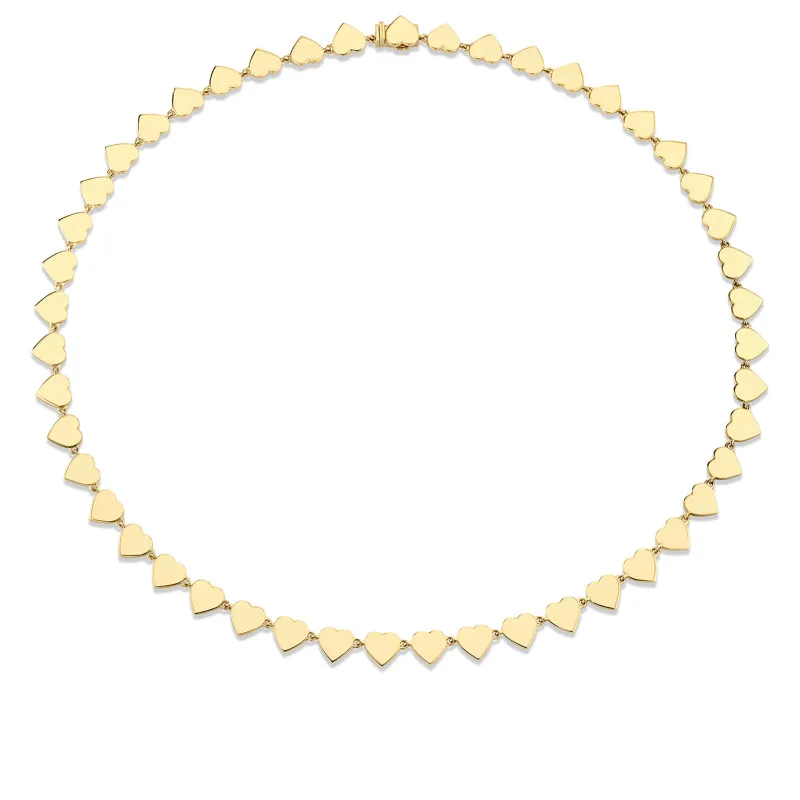 Pure Gold Heart Eternity Necklace made by Sydney Evan