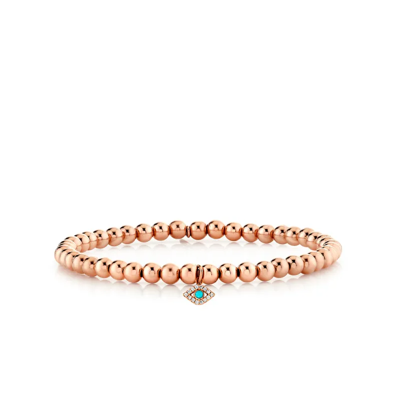 Rose Gold & Diamond Eye on Rose Gold Beads made by Sydney Evan