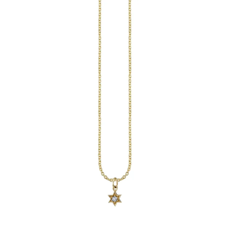 Gold & Diamond Star of David Charm made by Sydney Evan